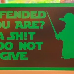 Your Own Custom Yoda Permanent Vinyl Decal 10"X 5"